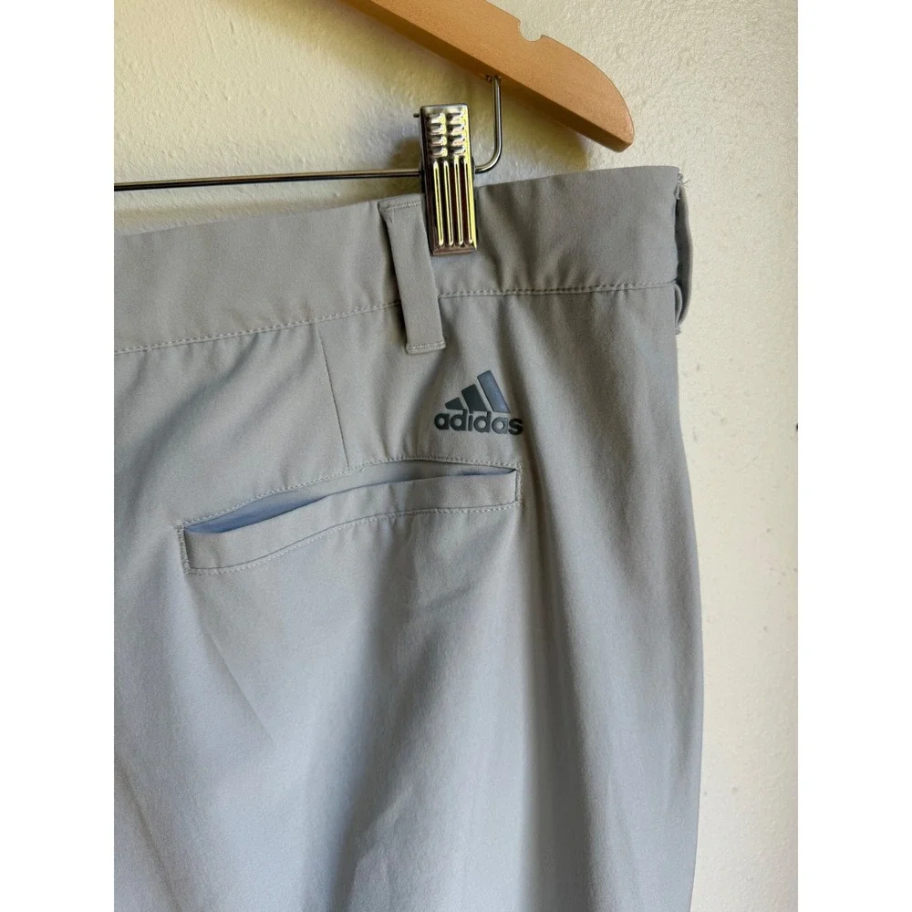 Adidas Ultimate365 Mens Golf Pants 38x32 Light Grey Stretch Performance Trousers